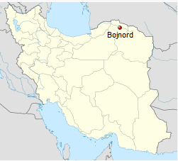 Iran, Bojnord Map