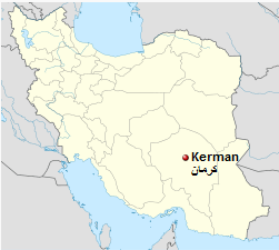 Iran, Kerman map