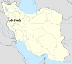 Kermanshah, Iran – Paveh Map
