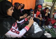 Iranian Women Athletes During An Inline Speed Skating Competition In 